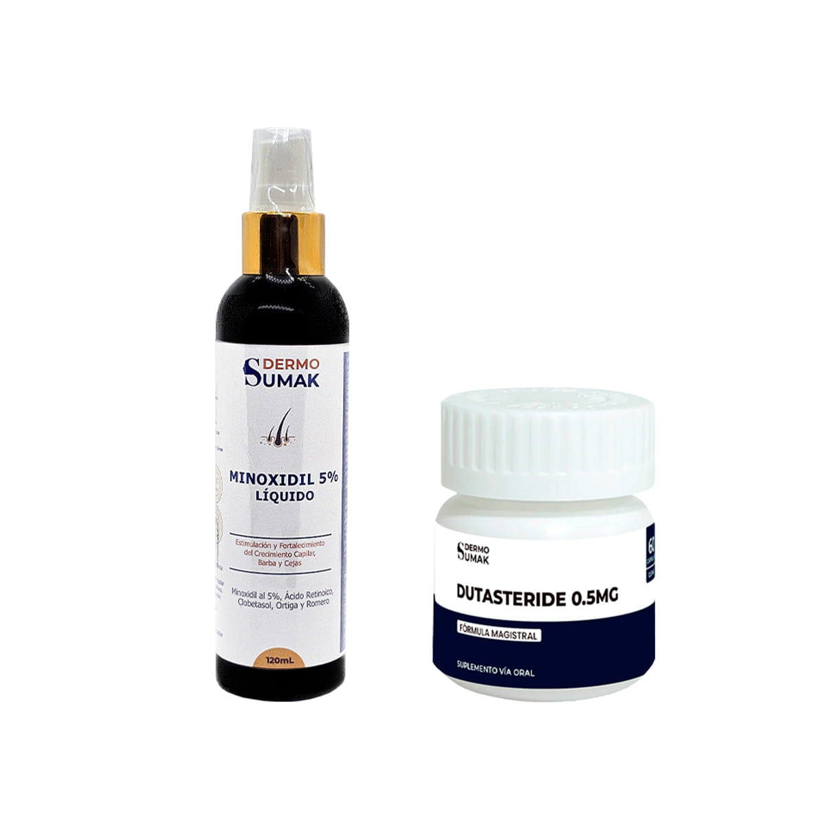 MINOXIDIL 5% LIQUIDO 120ML + Promo! Dutasteride 0.5 mg x 60 Caps