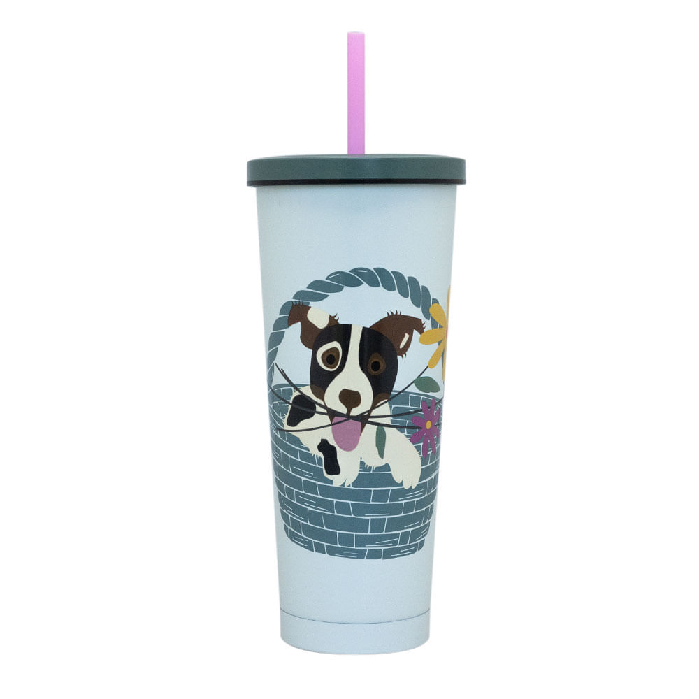 Vaso Tumbler KEEP 700ml Pet Flowers