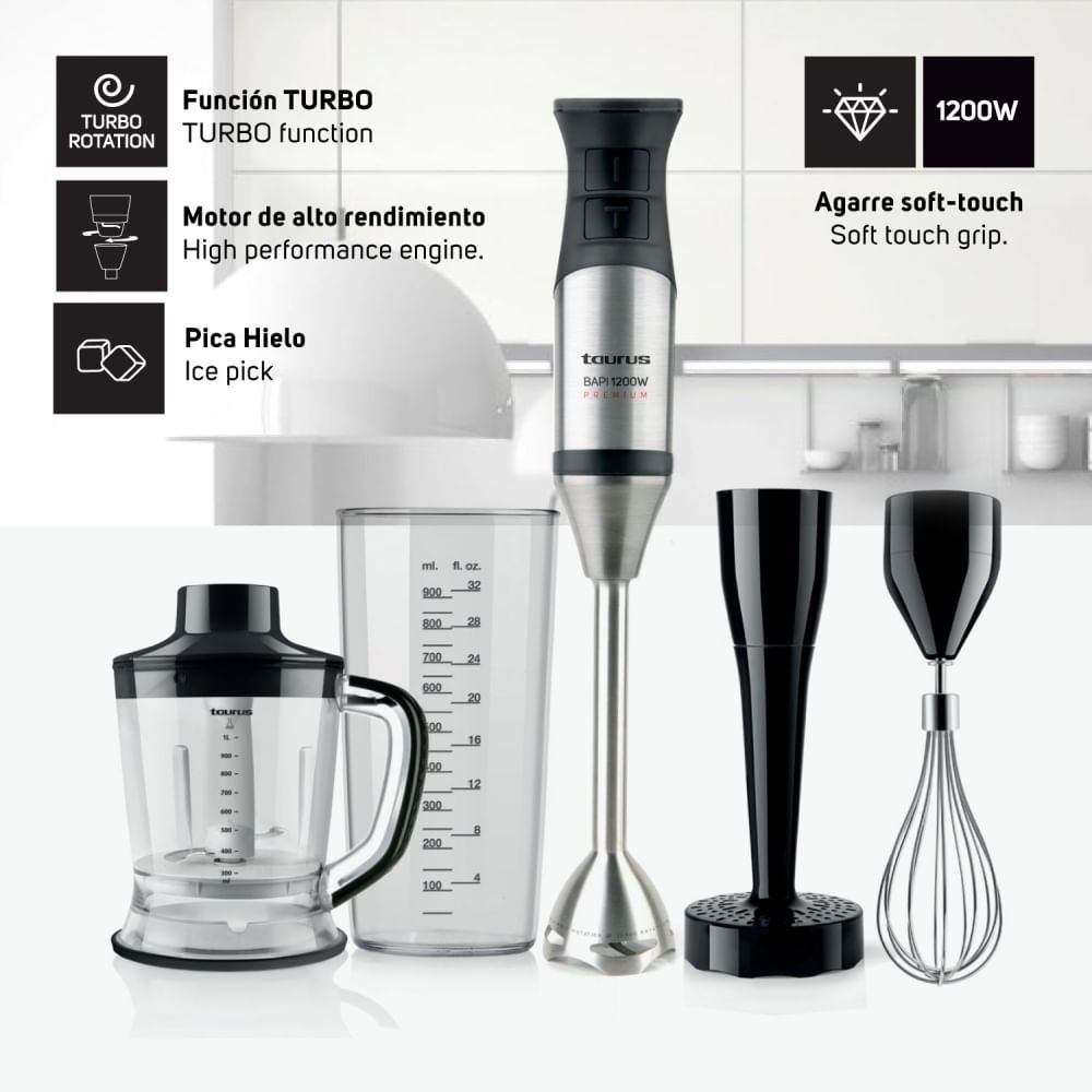 Batidora Bapi 1200 Premium Complete – Alta Potencia y Accesorios Completos