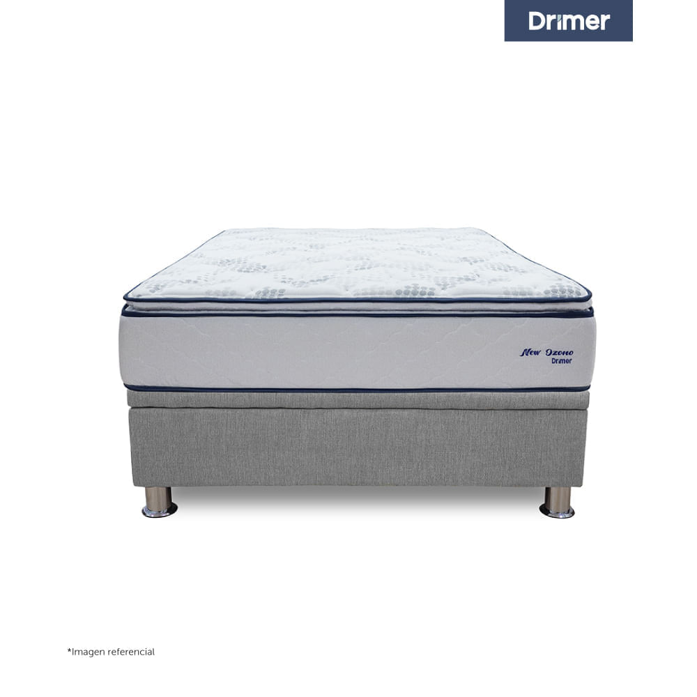 Cama Practibox New Ozono 2 Plazas Gris Plata