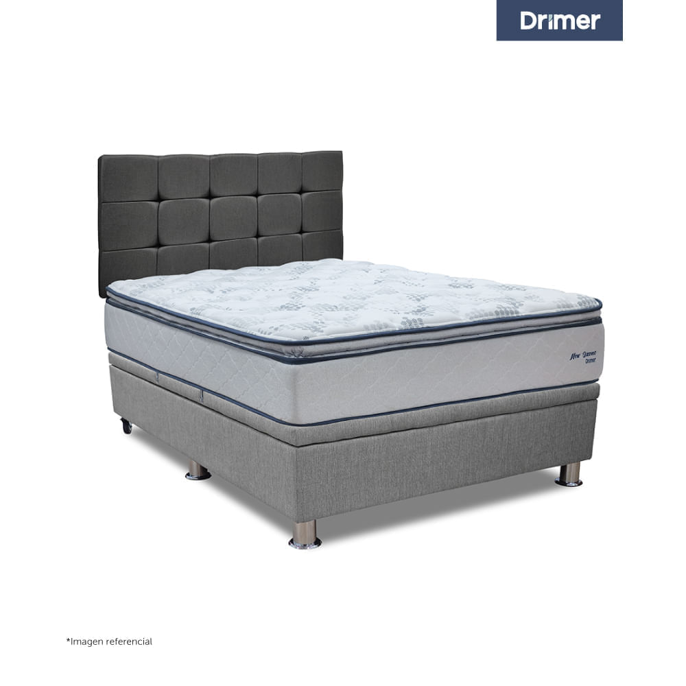 Dormitorio Praktibox Ozono 1.5 Plazas Gris Plata