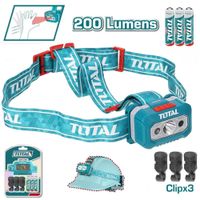 Linterna frontal 200 Lumenes TOTAL 3W sensor movimiento led