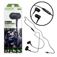 Audífonos Alámbrico Stereo Headphone con Micrófono Negro
