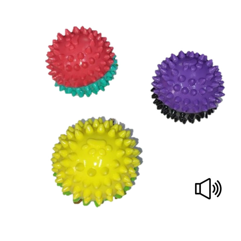 Pelota con Grip para Perro Colores Variados 6cm