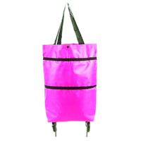 Carrito Bolso para Mercado Plegable Rosado