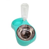 Plato Acero y Bebedero para Perro Gato Antideslizante Verde