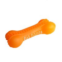 Hueso C/Grip y Sonido para Perro Anaranjado