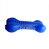Hueso C/Grip y Sonido para Perro Azul