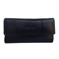 Billetera Tipo Sobre para Dama de Cuero Negra