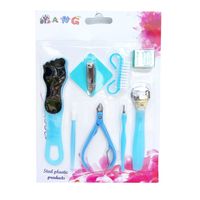 Kit Profesional para el Cuidado de los Pies y Uñas- Pedicure 9 piezas Celeste