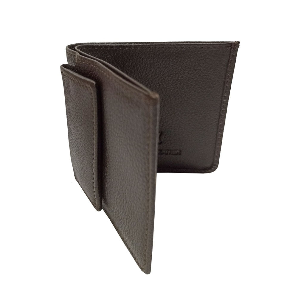 Billetera Monedero de Cuero Caballero Marrón