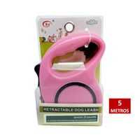 Correa para Perro o Gato Retráctil Gym Rosado