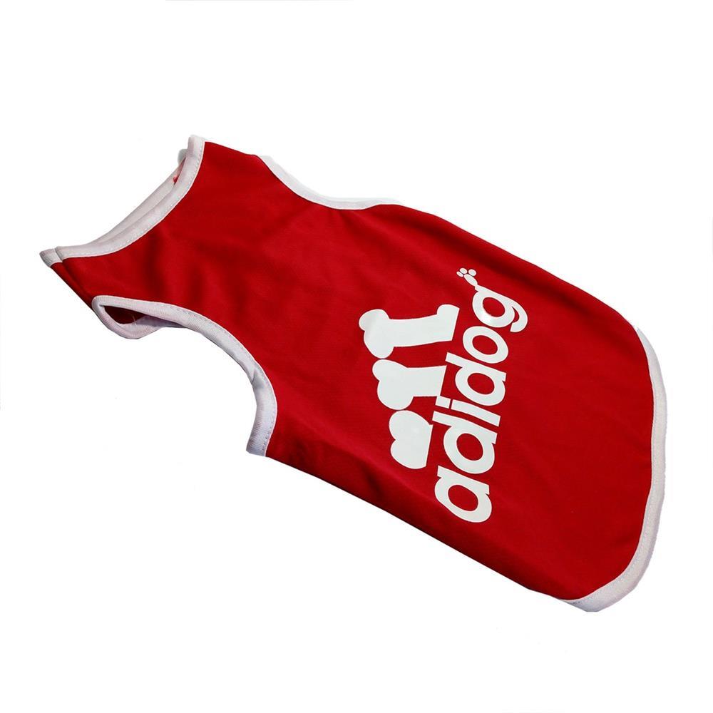 Ropa Para Perro o Gato Polo Manga Cero Rojo Talla M