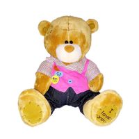 Oso I Love You C/Ropita Fucsia 25cm