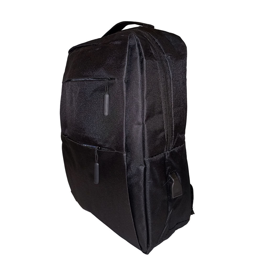 Mochila Antirobo Multiuso Conector Usb Porta Laptop o Celular Negro
