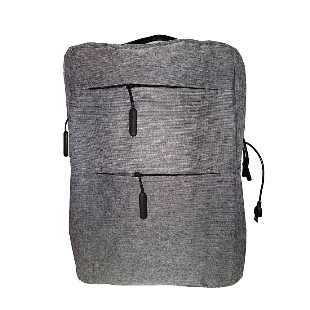Mochila Antirobo Multiuso Conector Usb Porta Laptop o Celular Gris