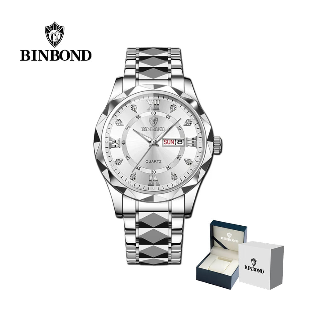 Reloj BINBOND para Hombre - Elegante - Blanco