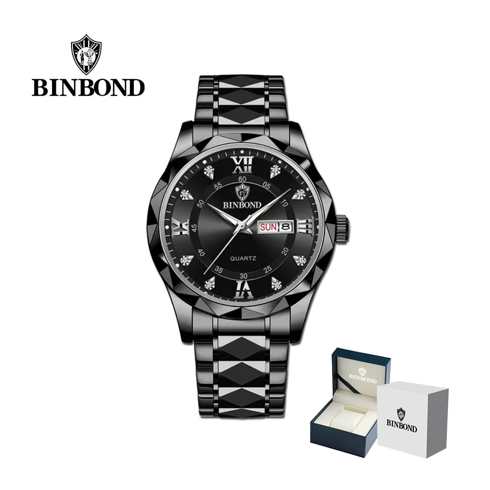 Reloj BINBOND para Hombre - Elegante - Negro