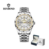 Reloj BINBOND para Hombre - Elegante - Blanco - Acero