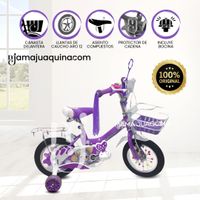 Bicicleta Campera con Canasta Aro 12 «CANDY III» Morado