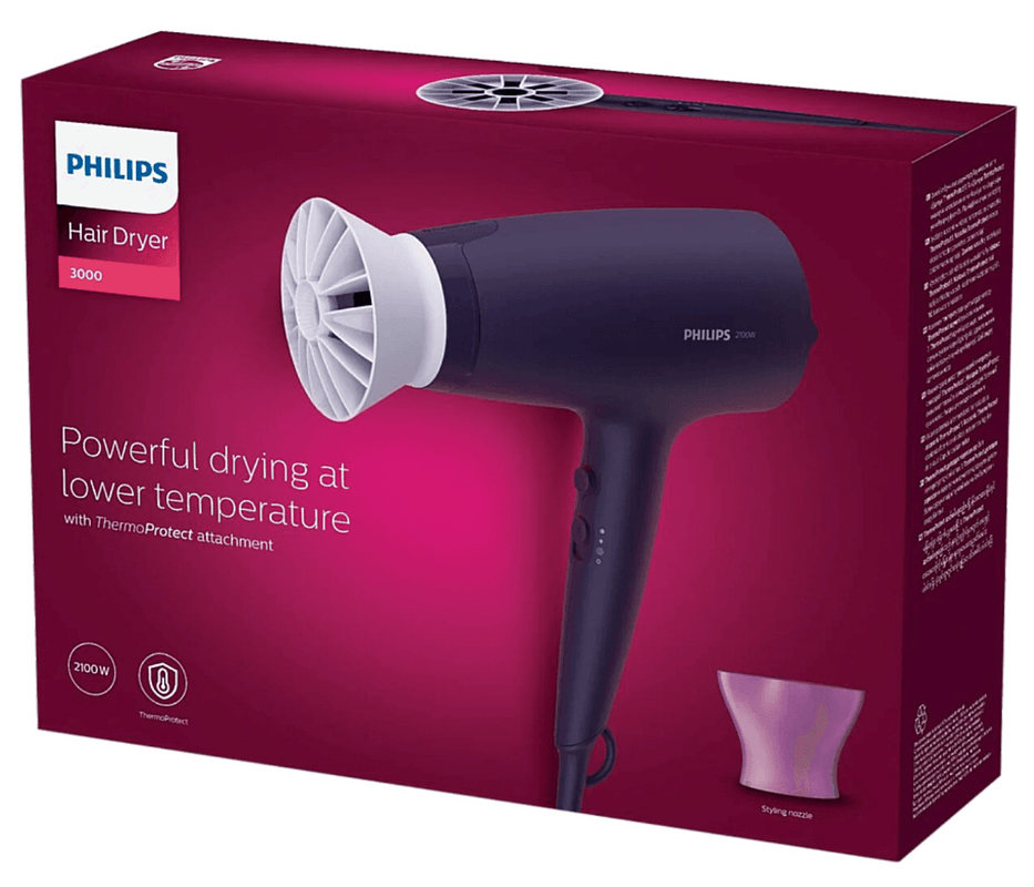 SECADORA DE CABELLO PHILIPS 2100 W Y 6 VELOCIDADES BHD340