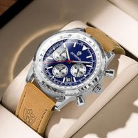 Reloj BINBOND para Hombre - Elegante - Cuero - Azul