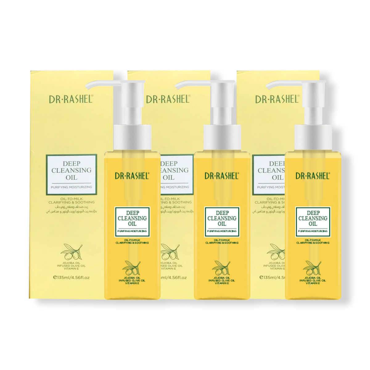Dr. Rashel Deep Cleansing Oil Con Aceite De Jojoba 135ml 3 Uni