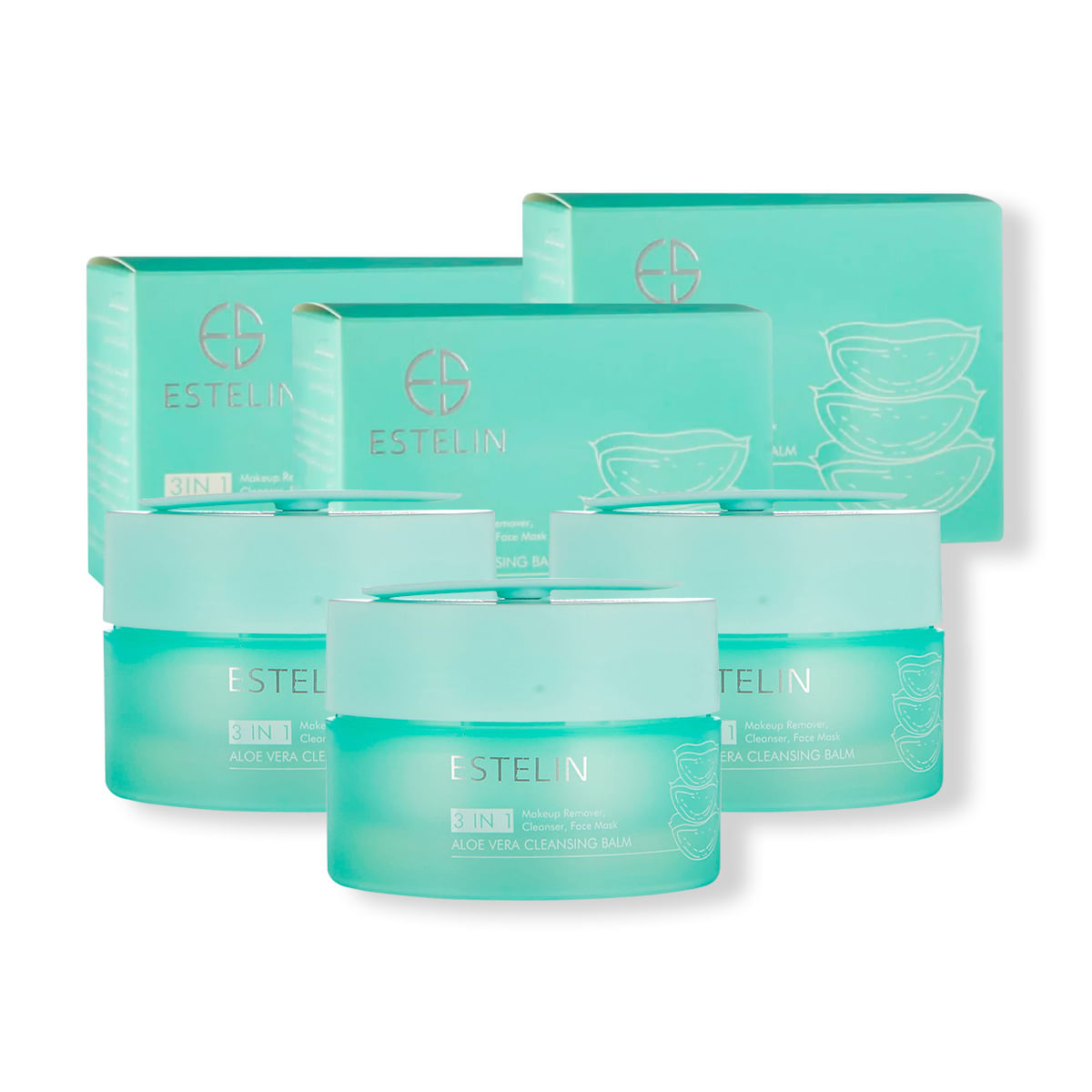 Balsamo Limpiador De Aloevera 3 En 1 Estelin 100g 3 Unid