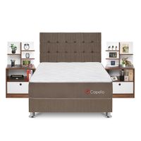 Dormitorio Capella 2 Plazas + Velador Repisa Colors