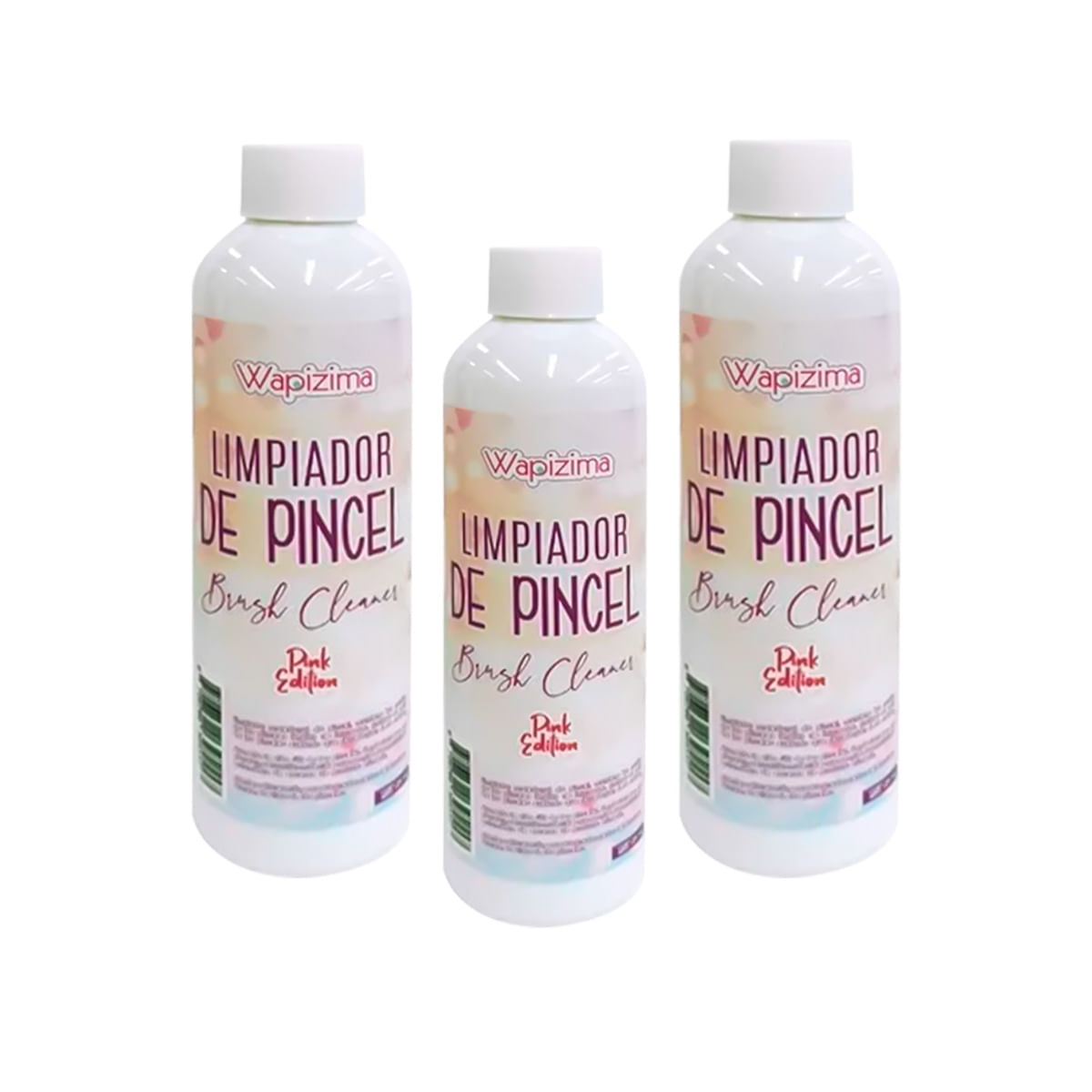 Wapizima Limpiador De Pincel Pink Edition 125ml 3Uni