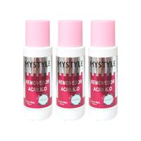 Mystyle Removedor De Acrilico 500ml 3 Unid