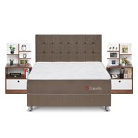 Dormitorio Capella Queen + Velador Repisa Colors