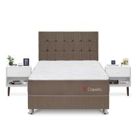 Dormitorio Capella 2 Plazas + Velador Fer Blanco