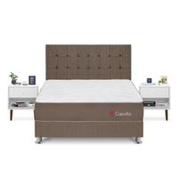 Dormitorio Capella Queen + Velador Fer Blanco