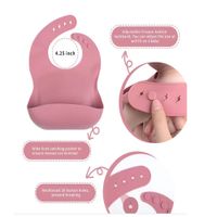 Juego de Utensilios 6 Unidades Vajilla de Silicona Rosa Suave para Bebé