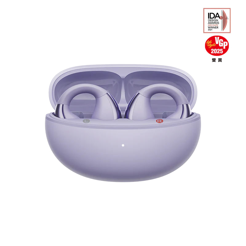 QCY - Audífonos Deportivos Crossky C30 Oreja Abierta BT 5.4 IPX4 Con Clip - Púrpura