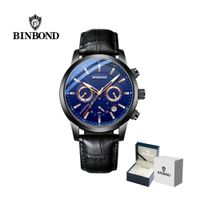 Reloj BINBOND para Hombre -Azul/Negro - Cuero