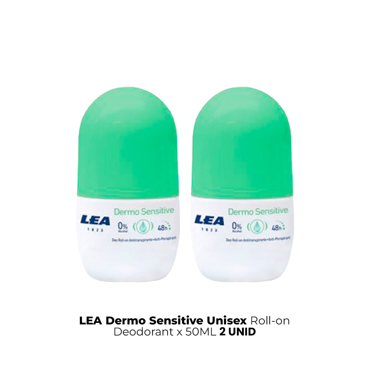 Lea Dermo Sensitive Unisexroll Ondeadorant x50ml 2 Unid