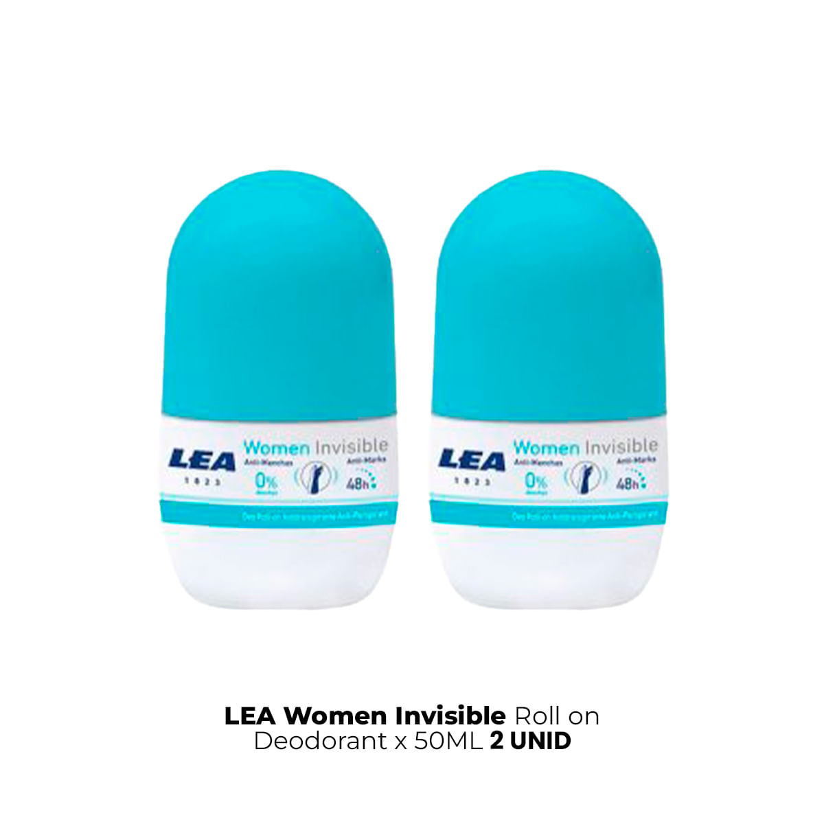 Lea Women Invisible Roll Ondeodorant x50ml 2 Unid