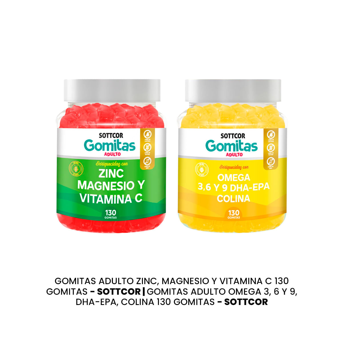 Gomitas De Zinc Adulto + Gomitas De Omega 3