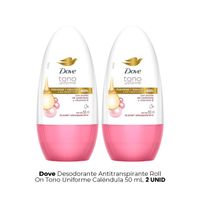 Desodorante Antitranspirante Roll On Tono Uniforme 50ml Dove 2 Unid