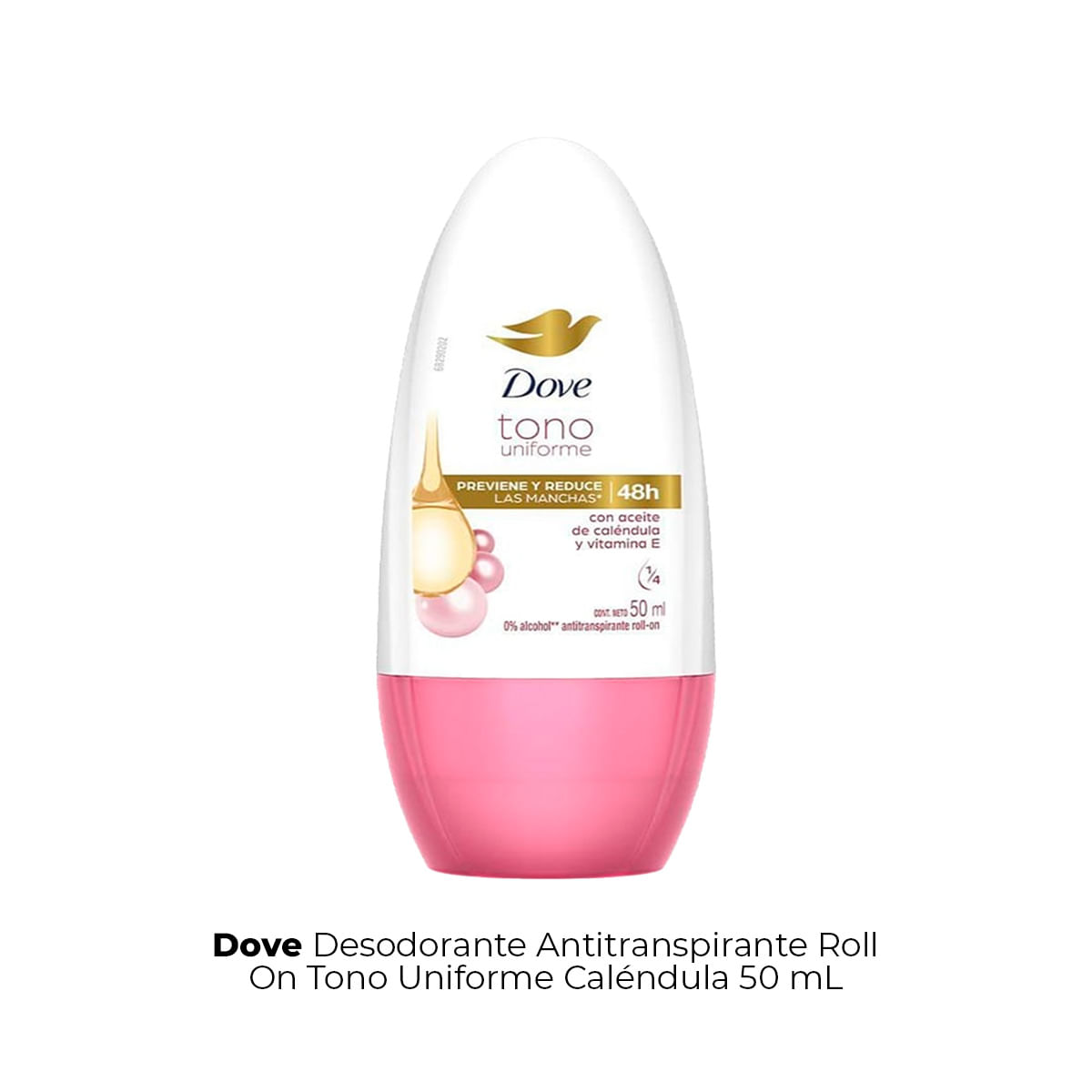 Desodorante Antitranspirante Roll On Tono Uniforme Caléndula 50ml Dove