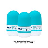 Lea Women Invisible Roll Ondeodorant x50ml 3 Unid