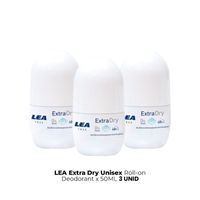 Lea Extra Dry Unisexroll On Deodorant x50ml 3 Unid