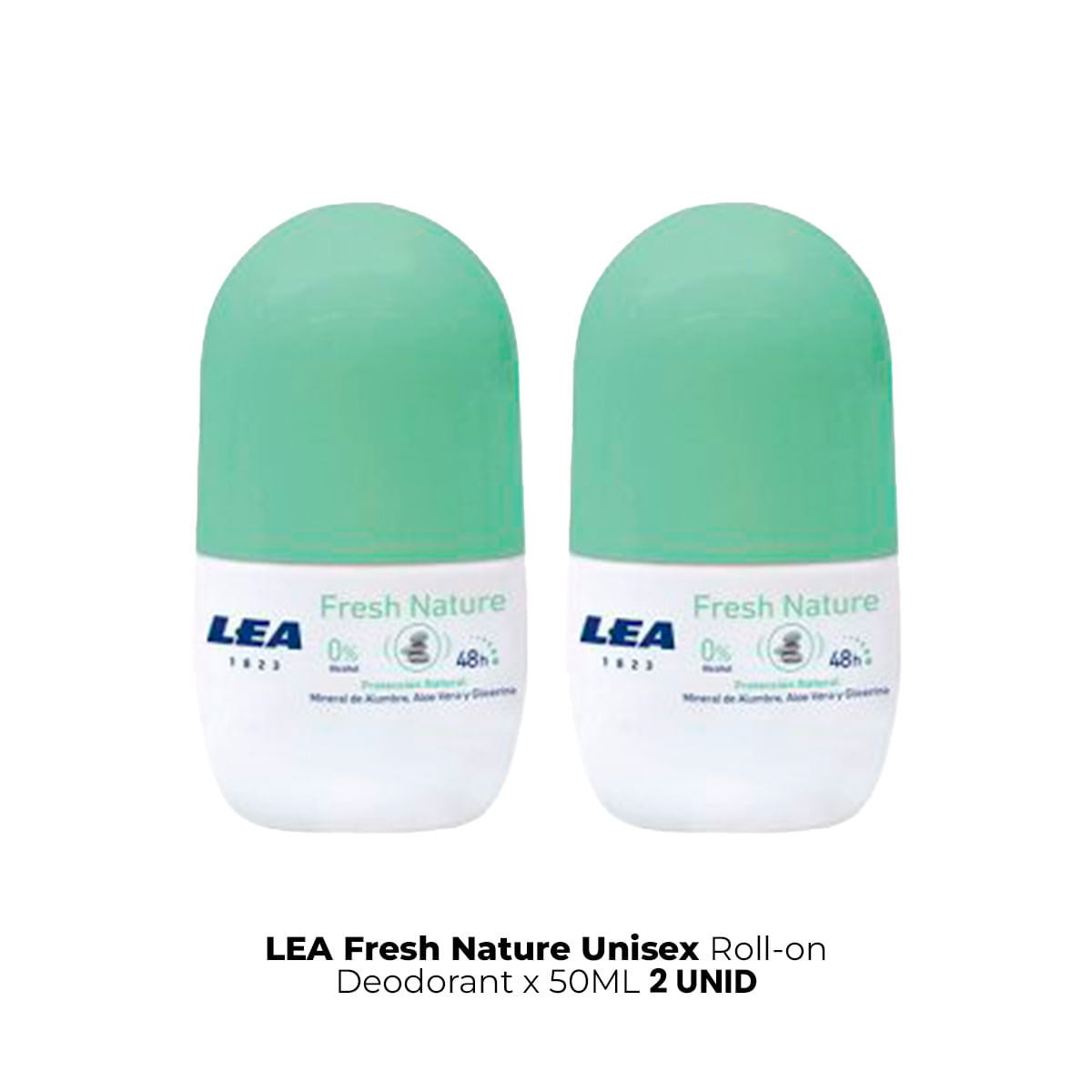Lea Fresh Nature Unisexroll On Deodorant x50ml 2 Unid