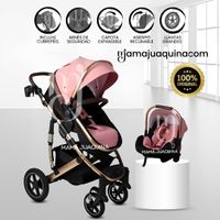 Coche Cuna Moisés de Lujo «TORETTO II» Rosa