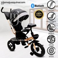 Triciclo Giratorio 3 en 1 «SMART PREMIUM» USB Bluetooth Negro