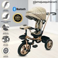 Triciclo Guiador Baby Happy «GOLDEN SPEED» Musical Beige
