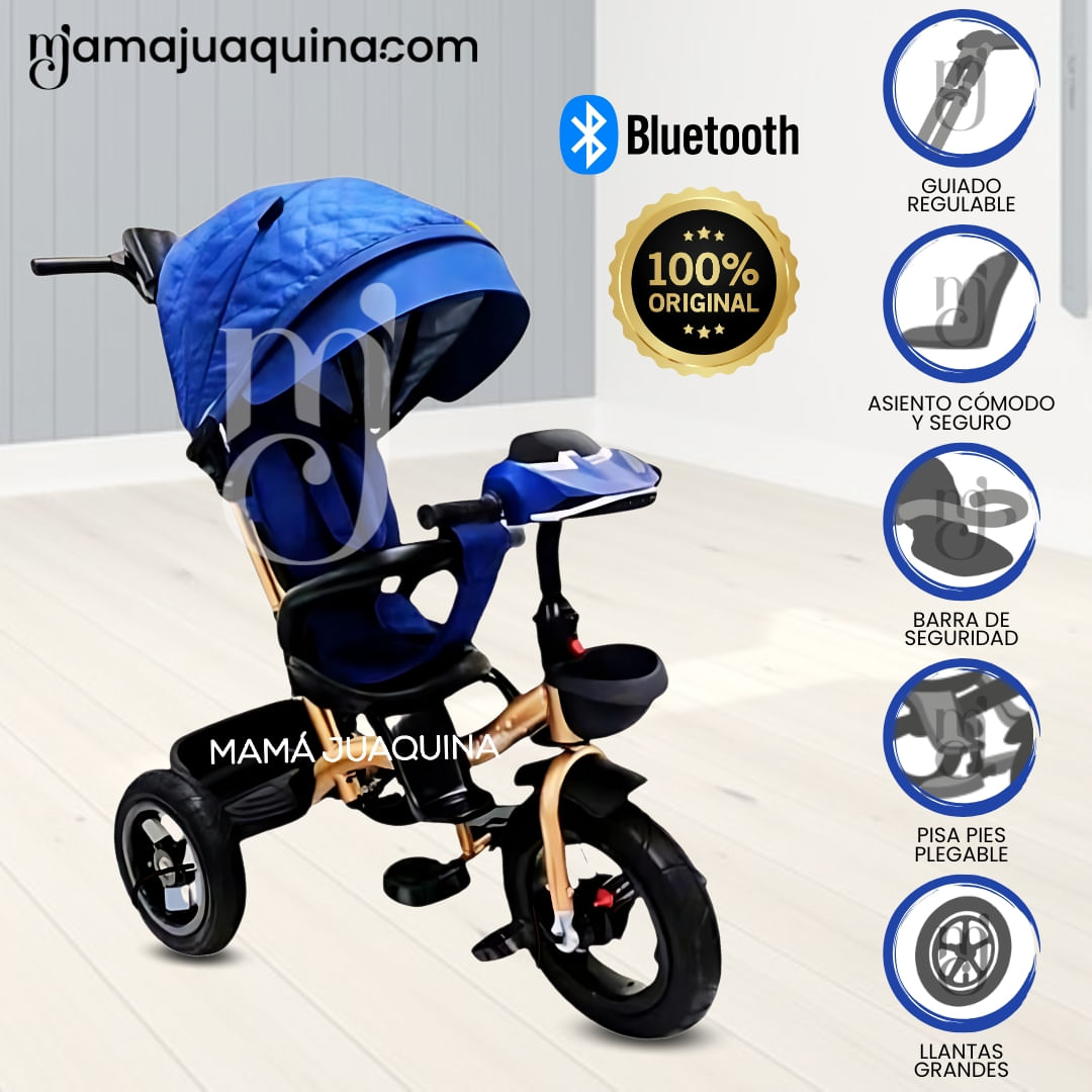 Triciclo Guiador Baby Happy «MAXSUS» Azul