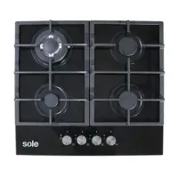 COCINA EMPOTRABLE A GAS SOLE 4 HORNILLAS VIDRIO SOLCO045V2 - copy